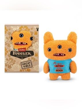 New Fuggler Vacay Vibes 9" Plush Reek-O 3 Eyes Orange Better at Beach Plush Zuru